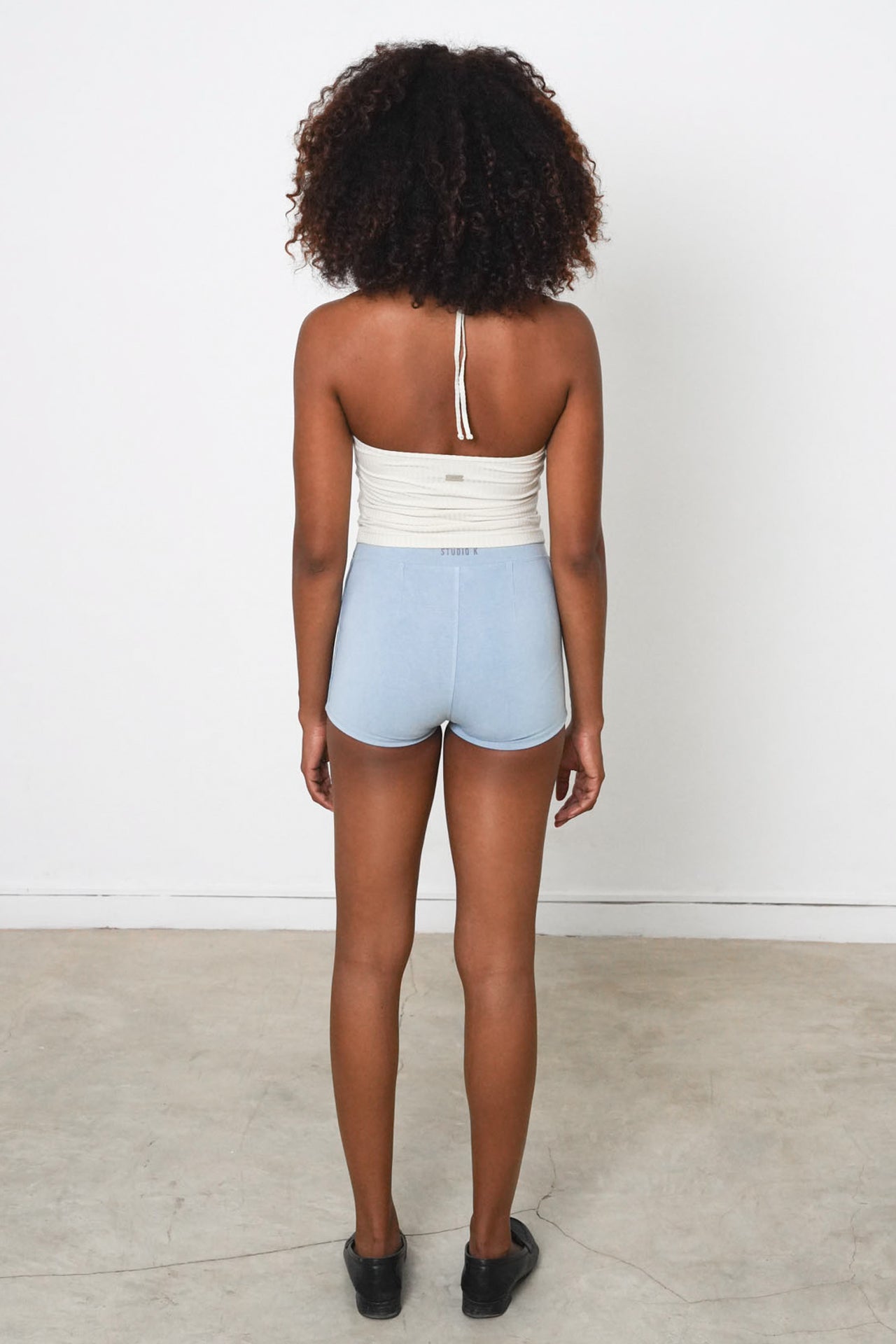 Rib Halter Neck Top