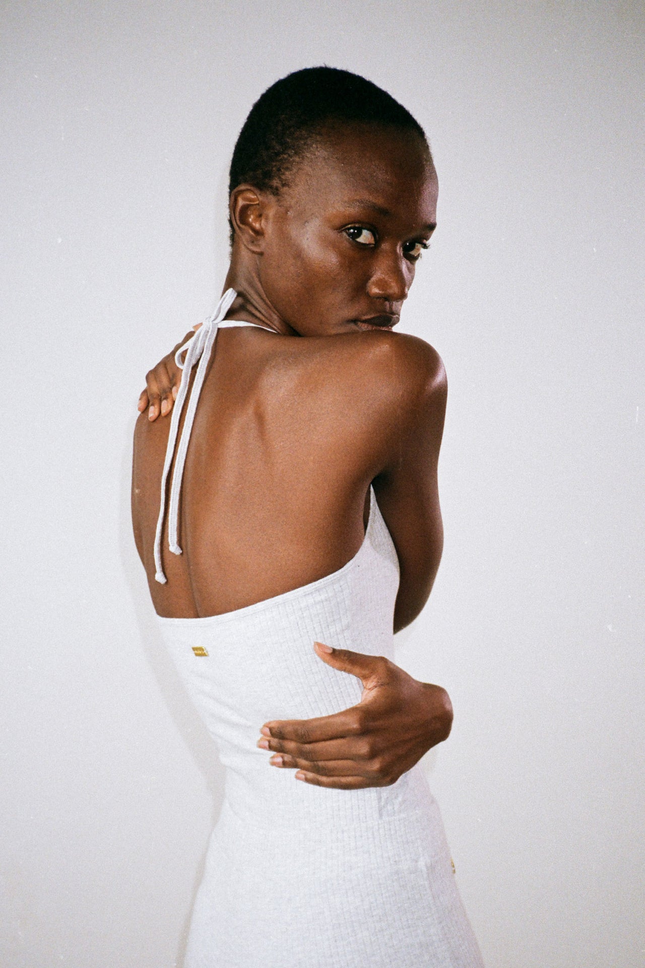 Rib Halter Neck Top